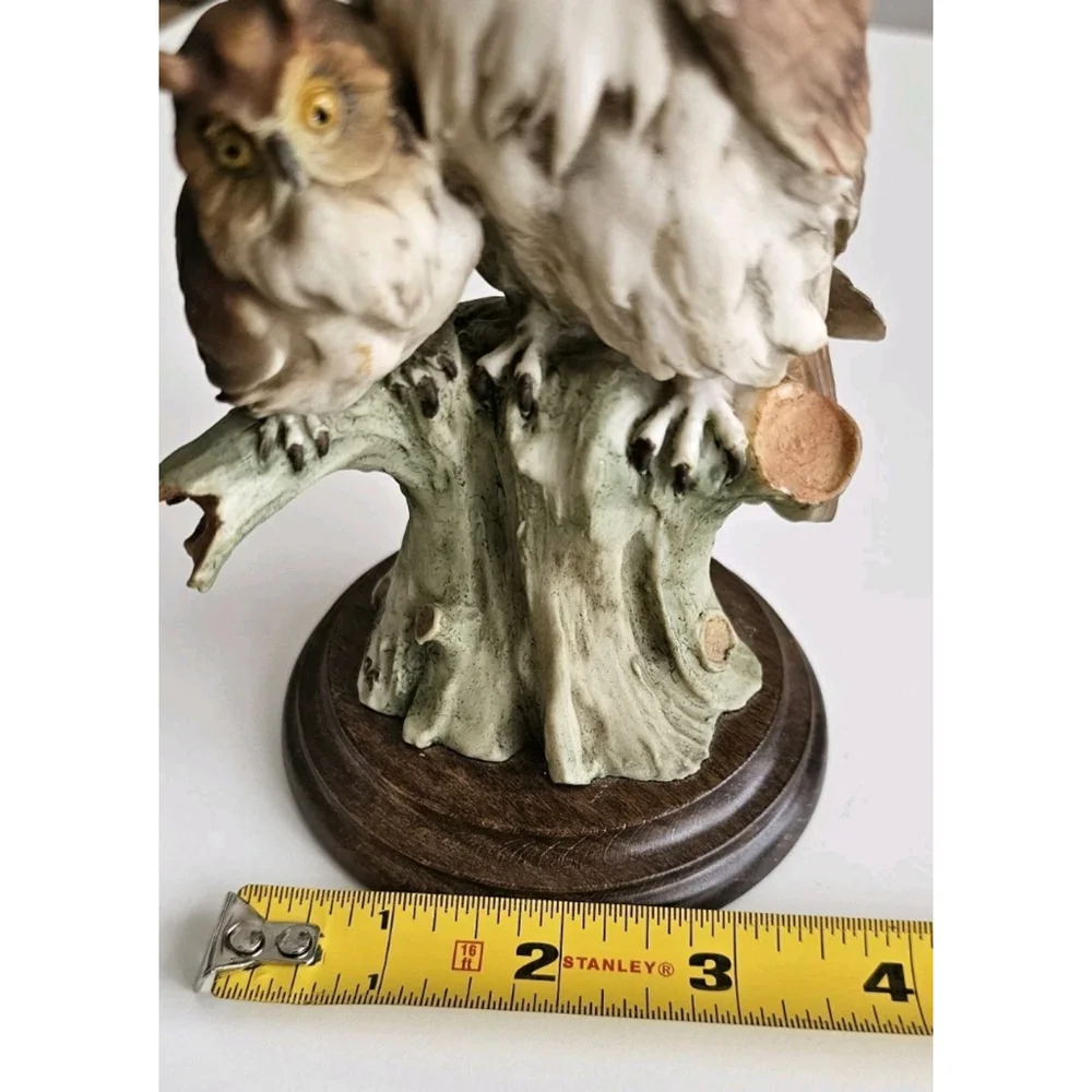 Giuseppe Armani Owl & Owlet Figurine Capodimonte Style Italy – Vintage Porcelain - Picture 16 of 16